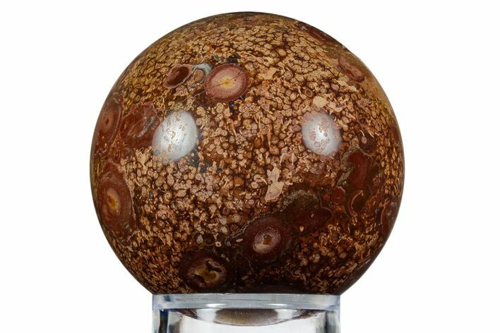 Polished Bird's Eye Jasper (Rhyolite) Sphere - Arizona #354350